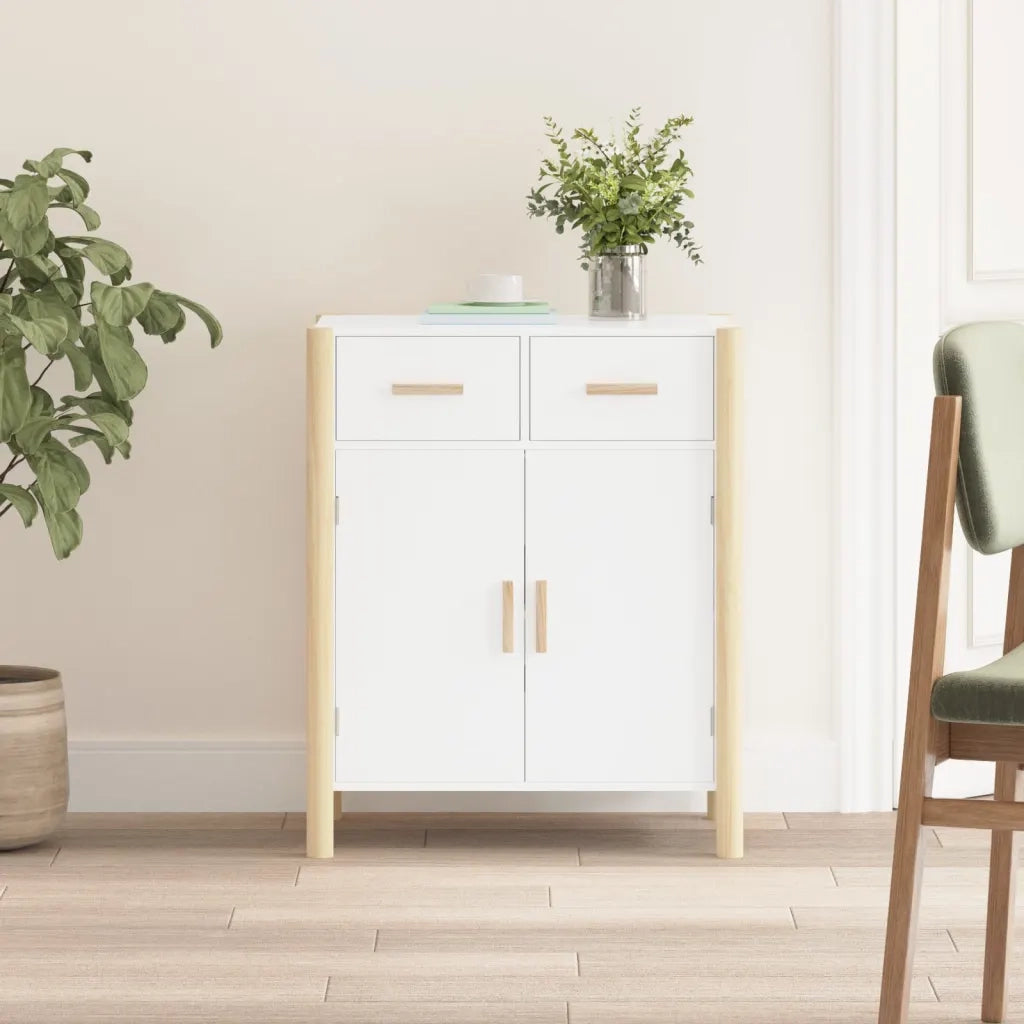 Credenza-Buffet-Armadio da cucina Bianca 62x38x75 cm in Legno Multistrato