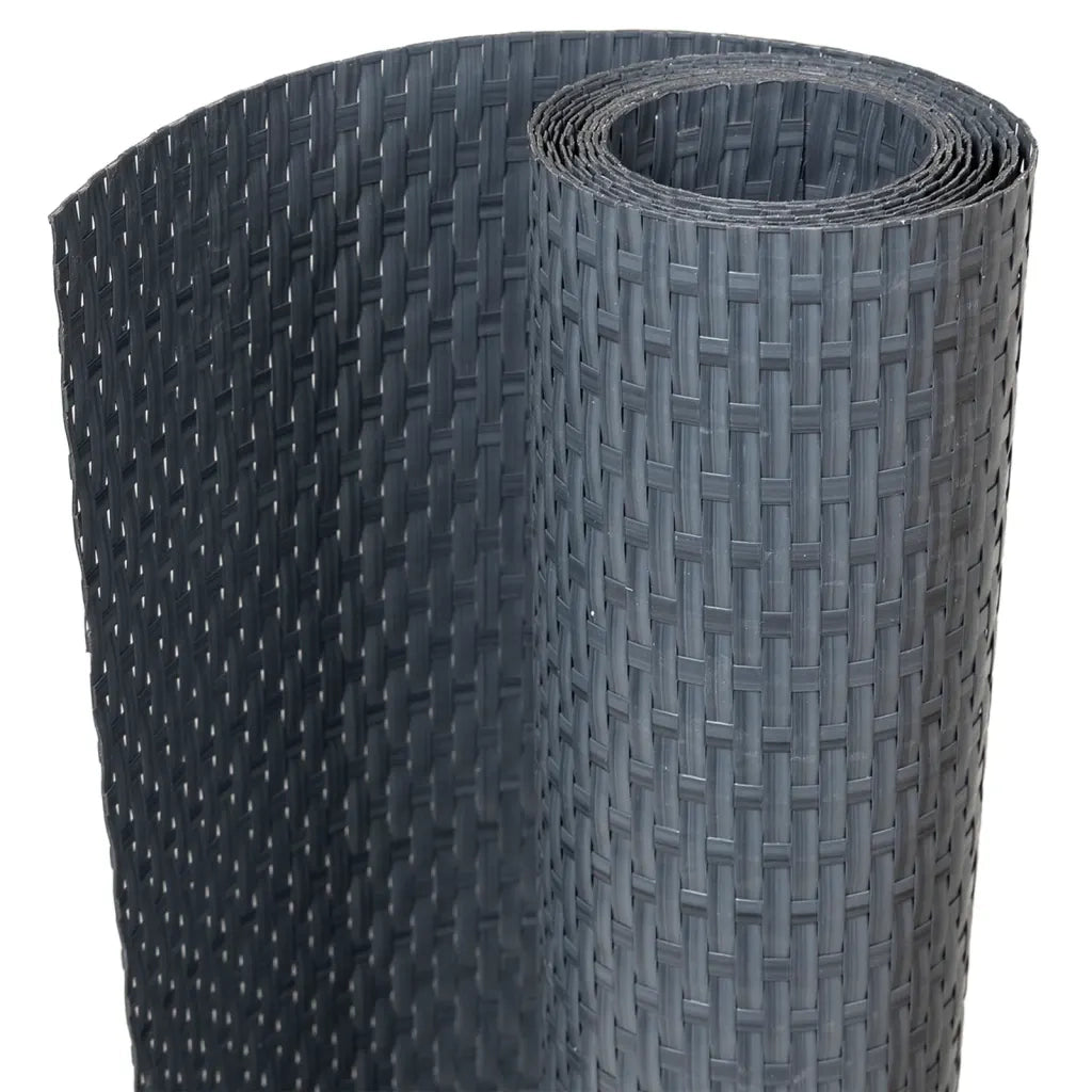 Paravento da Balcone Antracite 600x90 cm in Polyrattan 156245