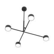 Lampada a sospensione Natsu in acciaio nero opaco