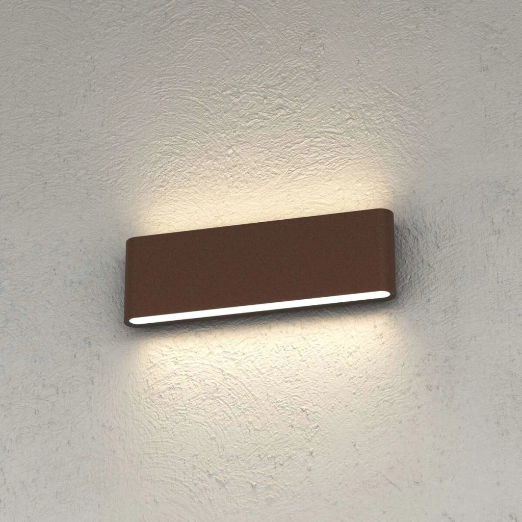LIMA APPLIQUE BIEMISSIONE 28CM CORTEN LED 20W CCT 3000 4000K 1240LM IP54 IP54