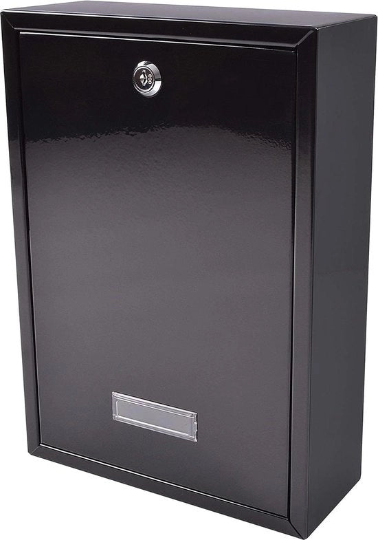 Postino di servizio posteriore in acciaio nero 243 x 351 x 98 mm - Garanzia di qualità