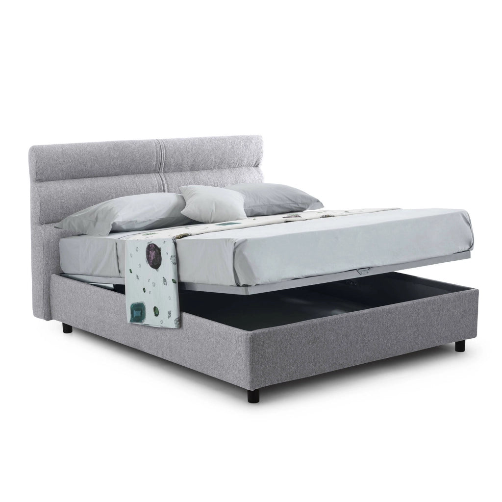Brez, Letto Singolo Sfoderabile Made in Italy, Grigio