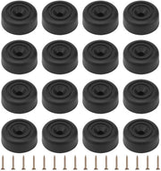 Set di sostegni per mobili da 16 - Sostegni mobili a forma rotonda Ø 33 x H 13 mm - Sostegni per comò - Sostegni per sedie - Sostegni mobili regolabili - Inclusi viti - Sostegni per gambe di mobili
