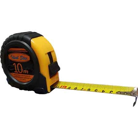 FLESSOMETRO IN ABS/GOMMA IDEAL STAR mt 10x25 mm - IDEAL STAR