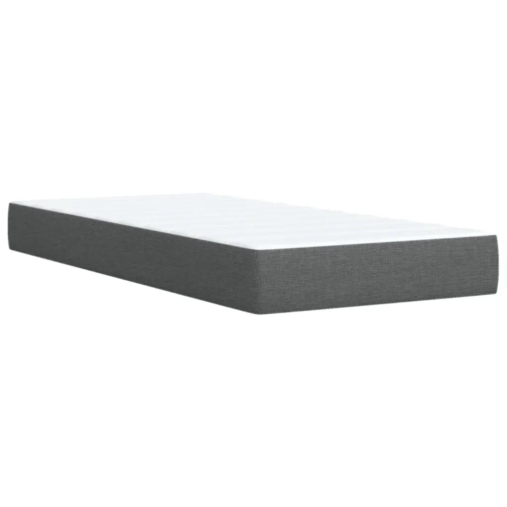 Giroletto a Molle con Materasso Grigio Scuro 100x200 cm Tessuto 3285800