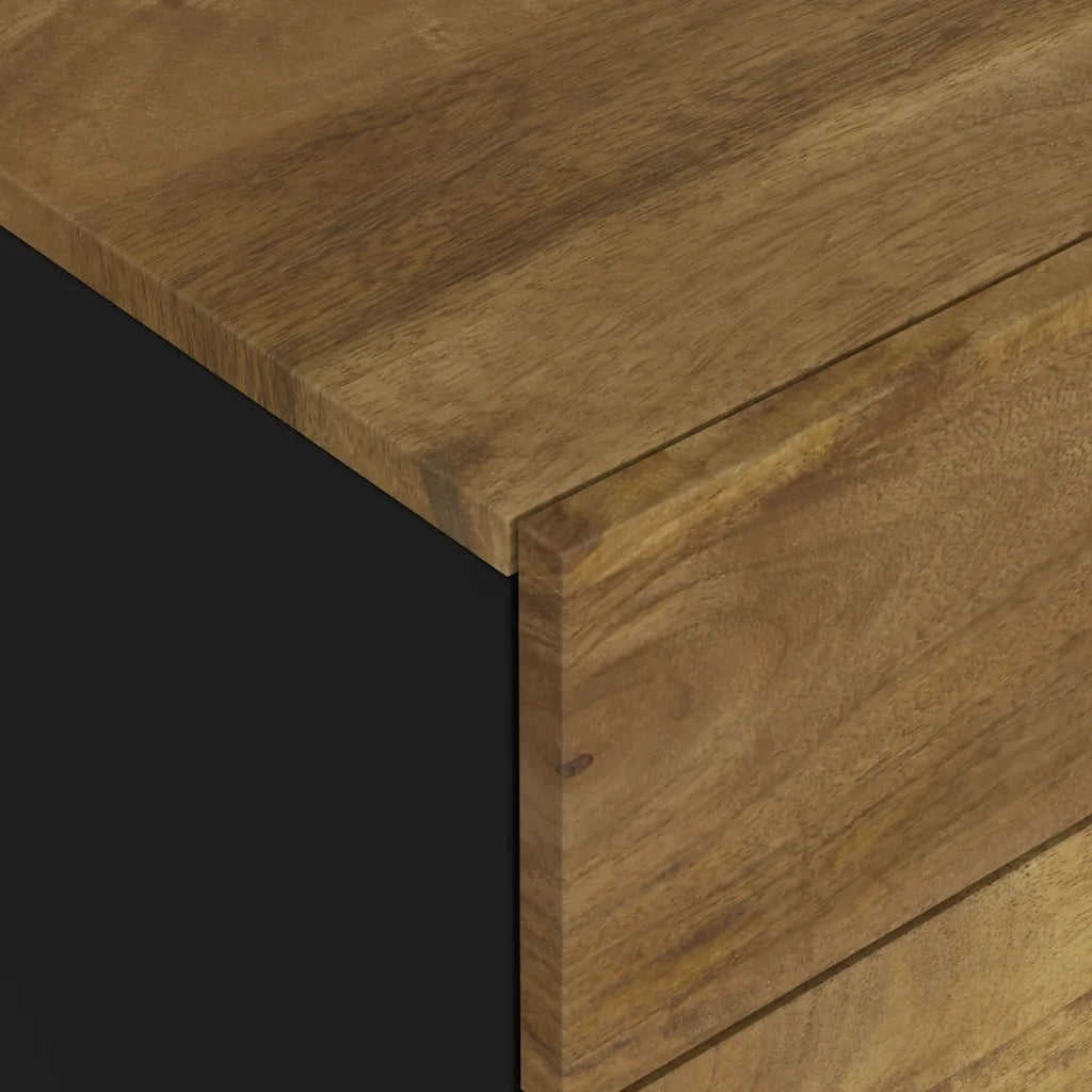 Comodino 50x33x62cm Legno Massello di Mango e Legno Multistrato 350663