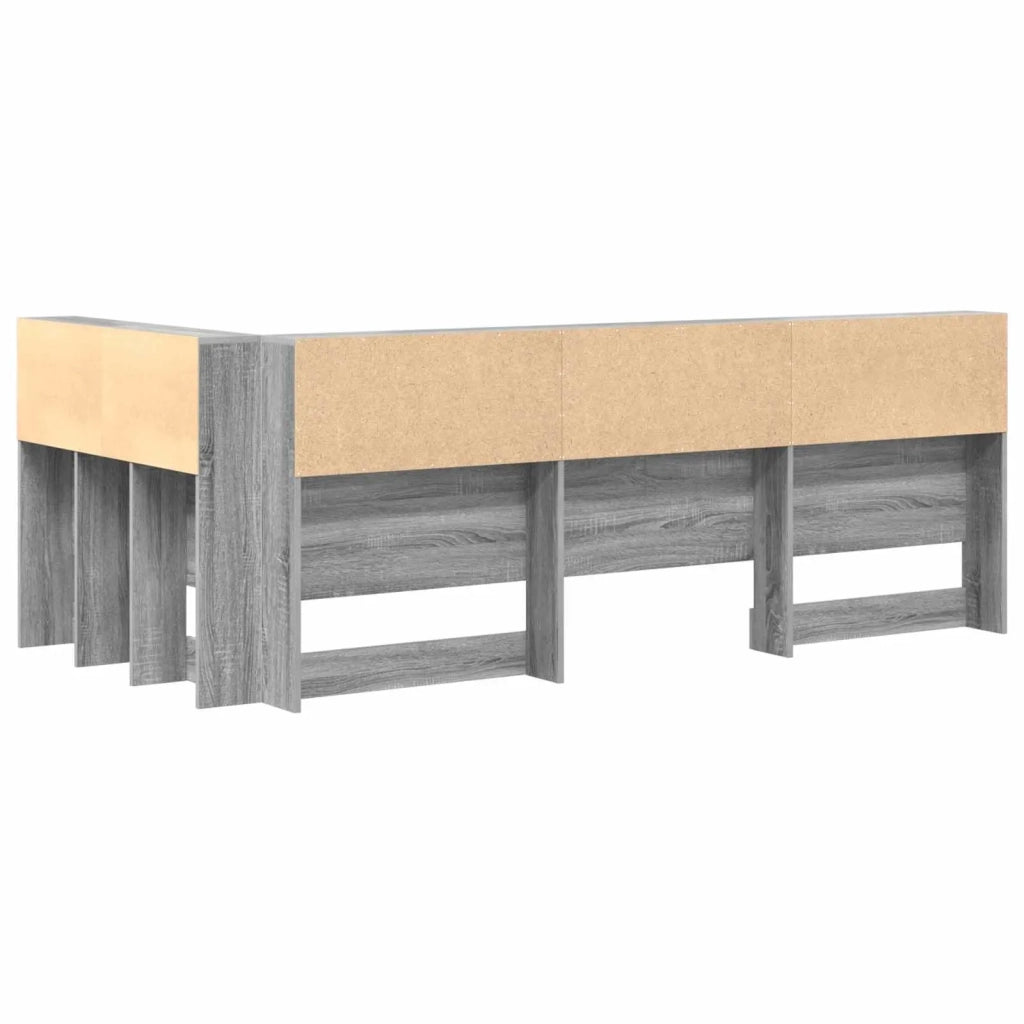Testata contenitore Grigio Sonoma 100 cm Legno multistrato 3335466