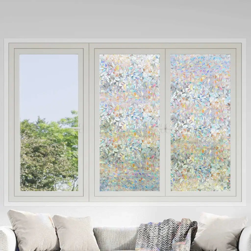 Pellicole per Finestre Smerigliate 3pz Motivo Arcobaleno in PVC 3208987