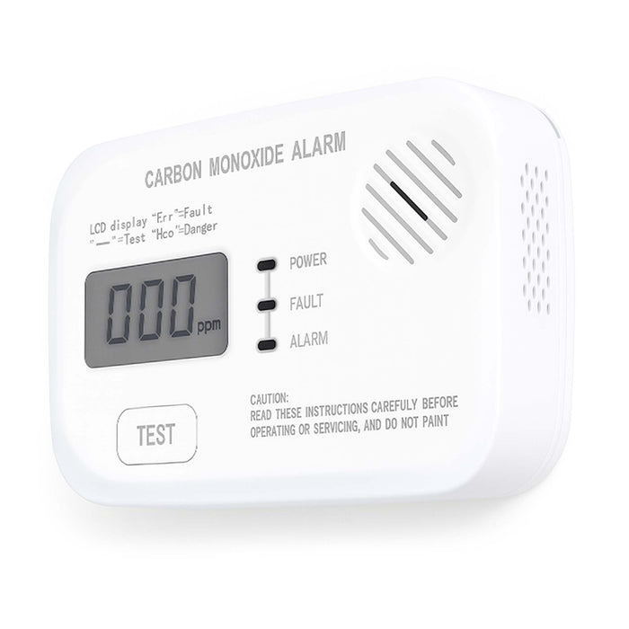 Set 80x Rilevatore monossido di carbonio con display 120 x 74 x 31 mm, allarme CO con batterie sostituibili incluse