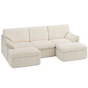 SET DIVANO MODULARE CLOUD - DIVANO A U ULTRA MORBIDO, MONTAGGIO NON RICHIESTO, BEIGE