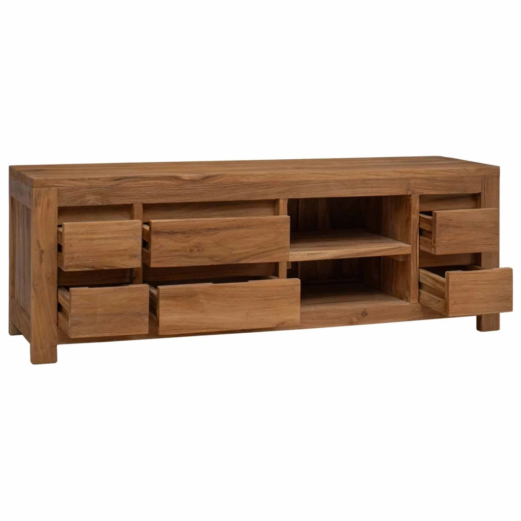 Mobile TV 110 x 30 x 40 cm Naturale Legno di teak solido 42024263