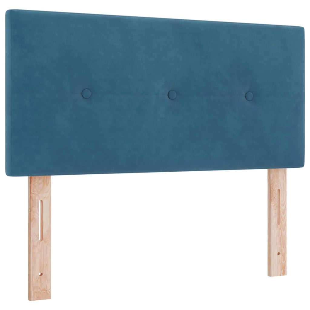 Letto box spring con materasso Blu 90 x 190 cm Velluto 3453051