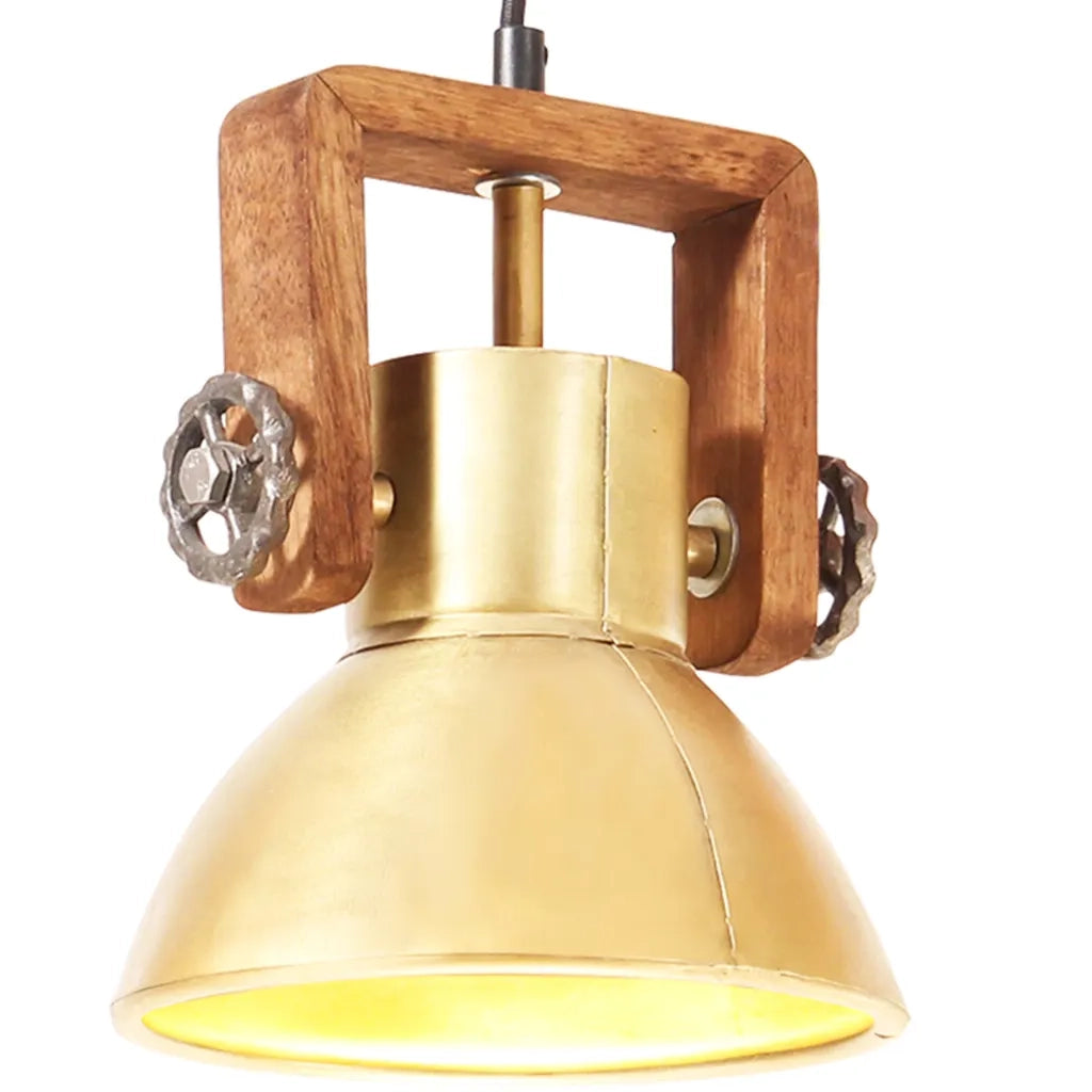 Lampada a Sospensione Industriale 25 W Ottone Rotonda 19 cm E27 cod mxl 63363