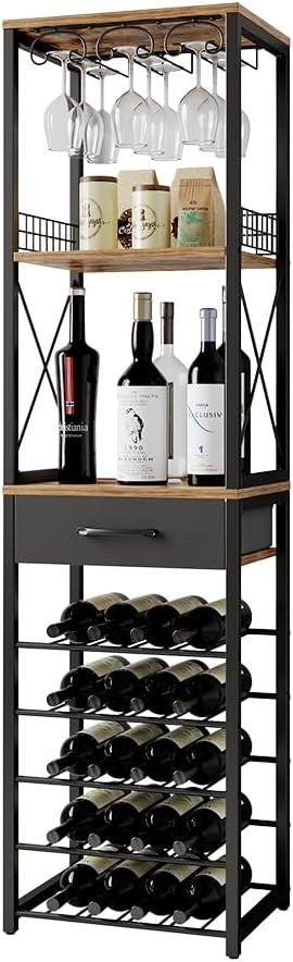Portabottiglie Porto, Rovere rustico, 40 x 147.5 cm con cassetto, combinabile con la serie Porto per una conservazione flessibile delle bottiglie di vino