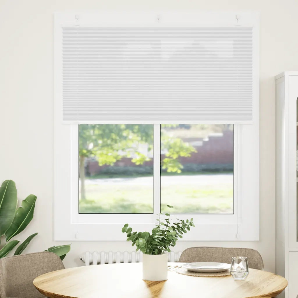Tenda Plissettata Bianca 120x150 cm Larghezza Tessuto 119,4 cm