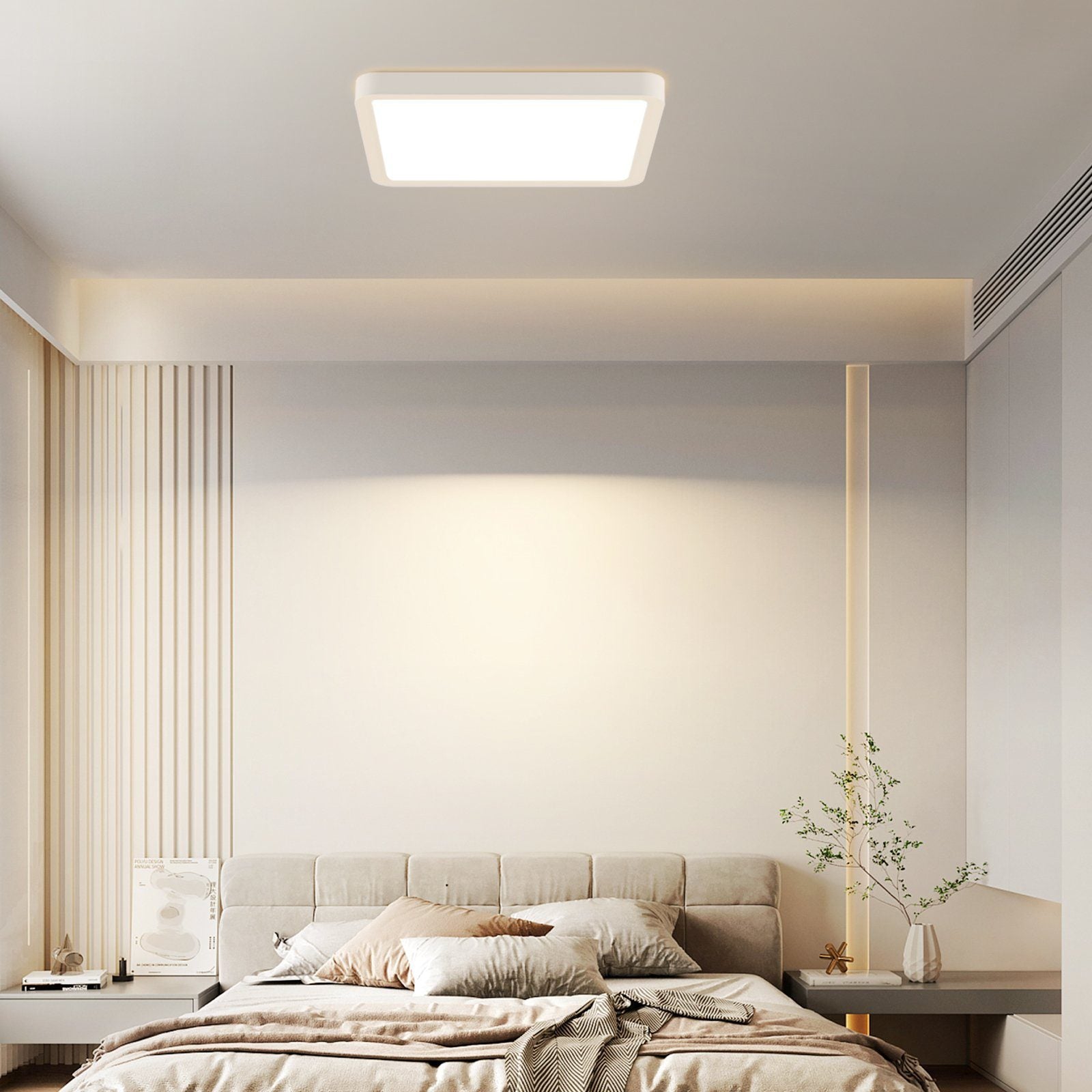 ZMH Lampada da soffitto LED piatta 23cm 18W IP20 bianco neutro per cucina camera letto corridoio