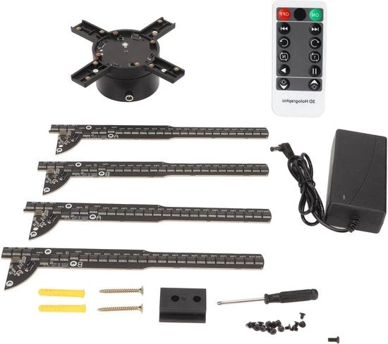 Proiettore di Hologramma 3D Display di Promozione 2000x1152 Risoluzione 576 LED 4 Fogli Ventilatore - Decorazione di Natale Negozio Vacanza - Supporto APP Computer