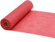 Telaio di tavola non tessuto rosso, 25m x 30cm, decorativo, telo di tavolo rotolo per compleanni, matrimoni, battesimi, comunioni e altri eventi festivi