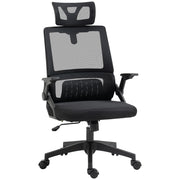 Sedia da ufficio ergonomicamente regolabile con poggiatesta e braccioli, sedia da computer regolabile in altezza con funzione girevole e funzione