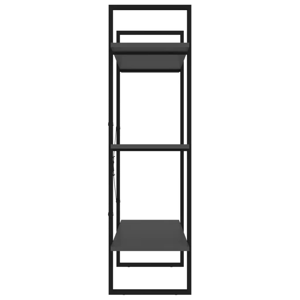 Libreria-Scaffale per Libri-Mobile di Stoccaggio Grigia 100x30x105 cm in Legno Multistrato