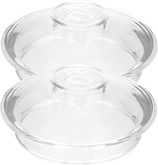 Dekalogo Transparente 9 cm - 2 Pezzi - Riserva - Translucido - Adatto per Teiera - Vetro Resistenze al Colpo - Coperchio per Teiera