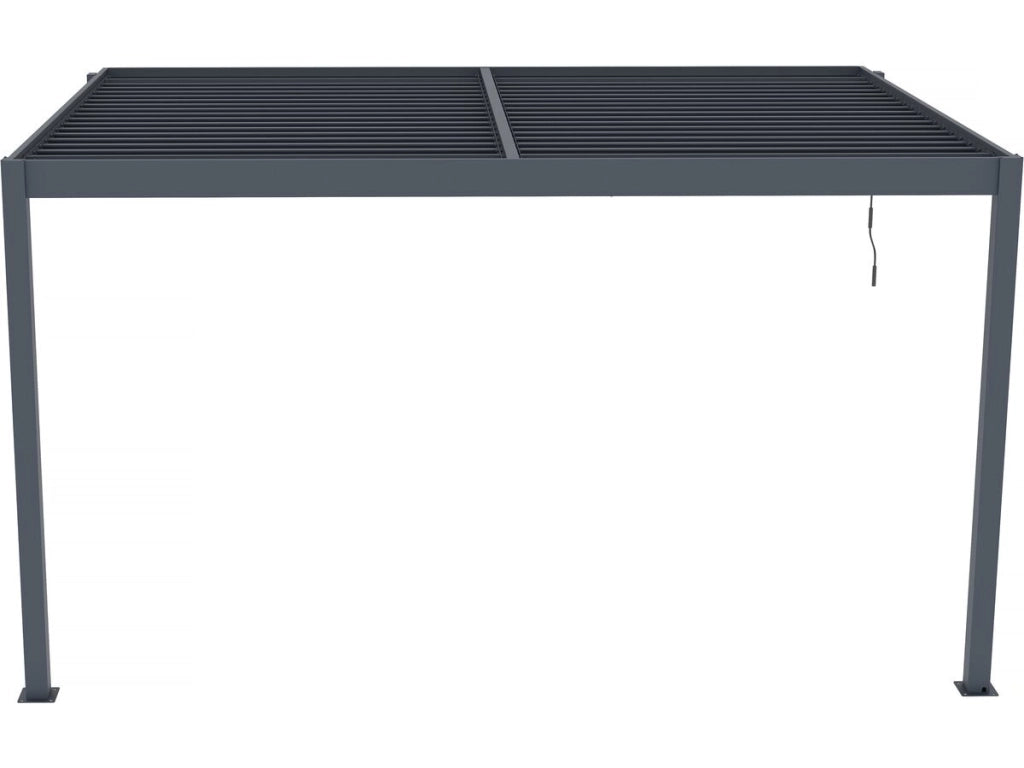 Pergola addossata in alluminio "Windsor" - Grigio antracite - 3 x 4 m