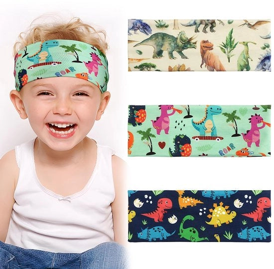 Cintura per bambini con design dinosauro - elastica - sport/hairstyling - confortevole - morbida/traspirante