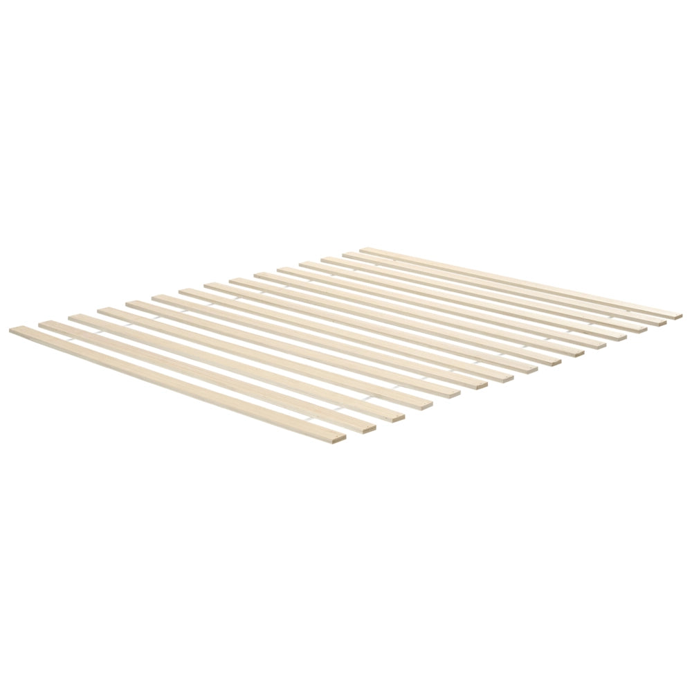 Letto matrimoniale in legno di Pino marrone chiaro con Rete a Doghe 180 x 200 cm stile minimalista