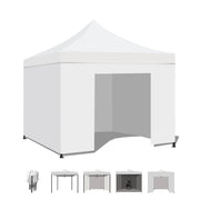 Tenda / Gazebo Per Giardino 3X3 Impermeabile Tendone Pieghevole Per Fiere E Mercati Colore Bianco
