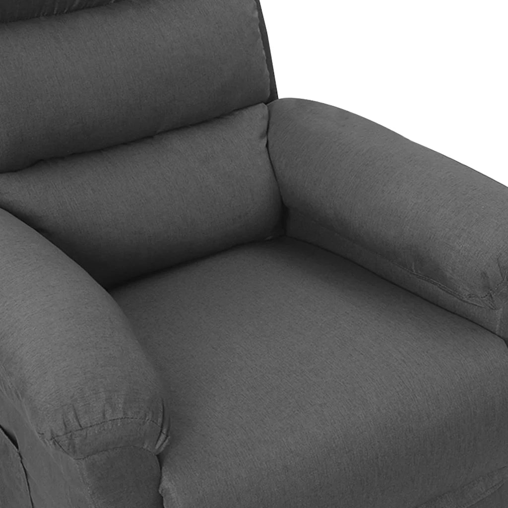 Divano Sedia-Poltrona Reclinabile in Tessuto Grigio Scuro 718230