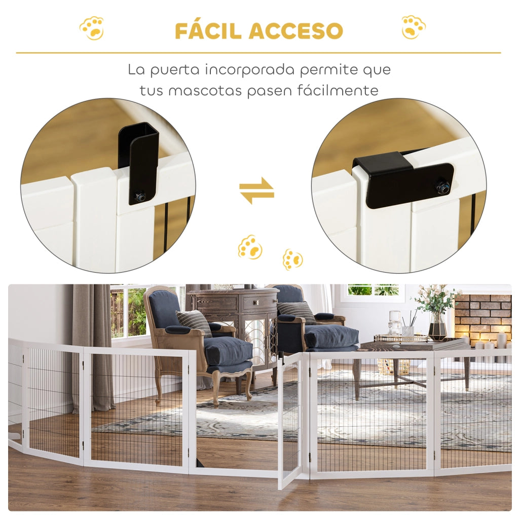 Barriera di sicurezza per cani ¨C zephmum ¨C Bianco 432x36x70 cm