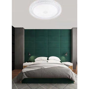 Trade Shop - Plafoniera A Soffitto 60w Design Cristallo Rigato Luce Fredda Naturale Fst-50a63297 -