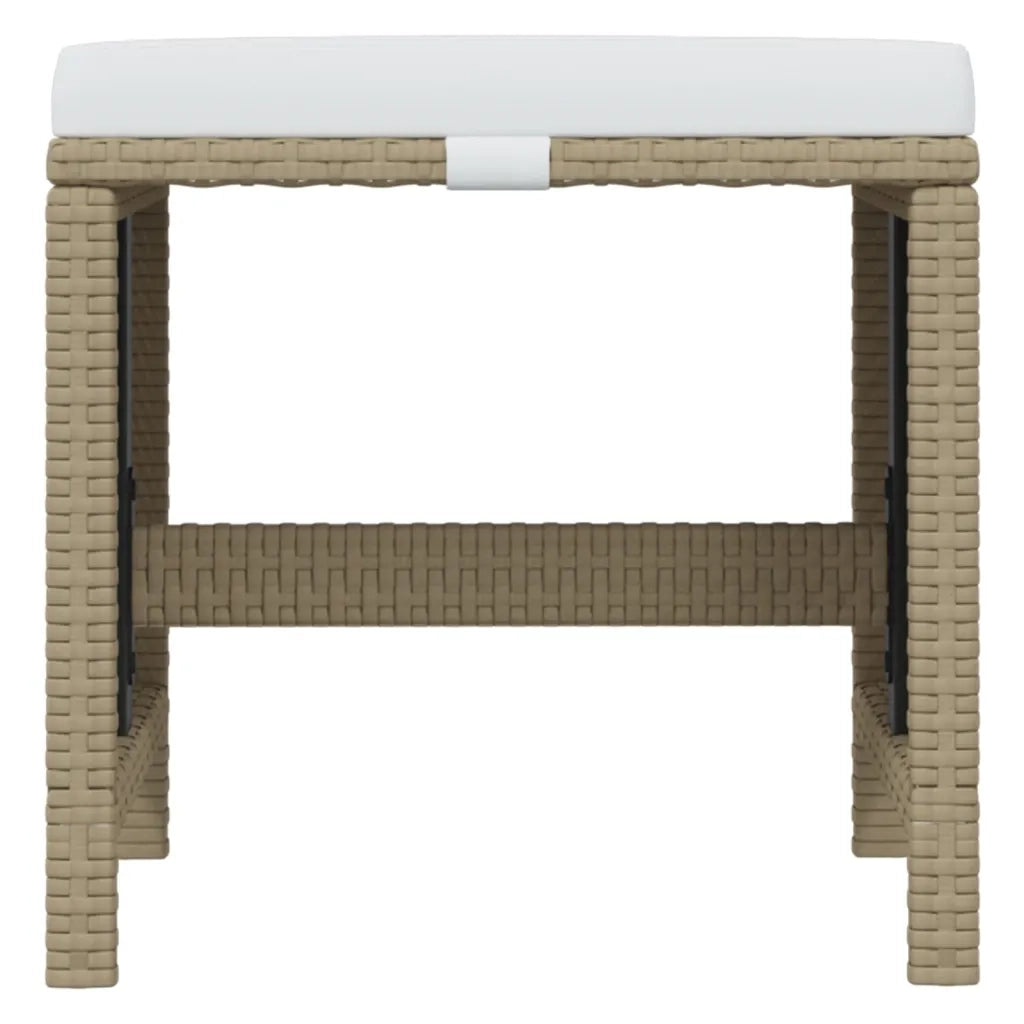 Set da Pranzo per Giardino 21pz con Cuscini in Polyrattan Beige 3095679