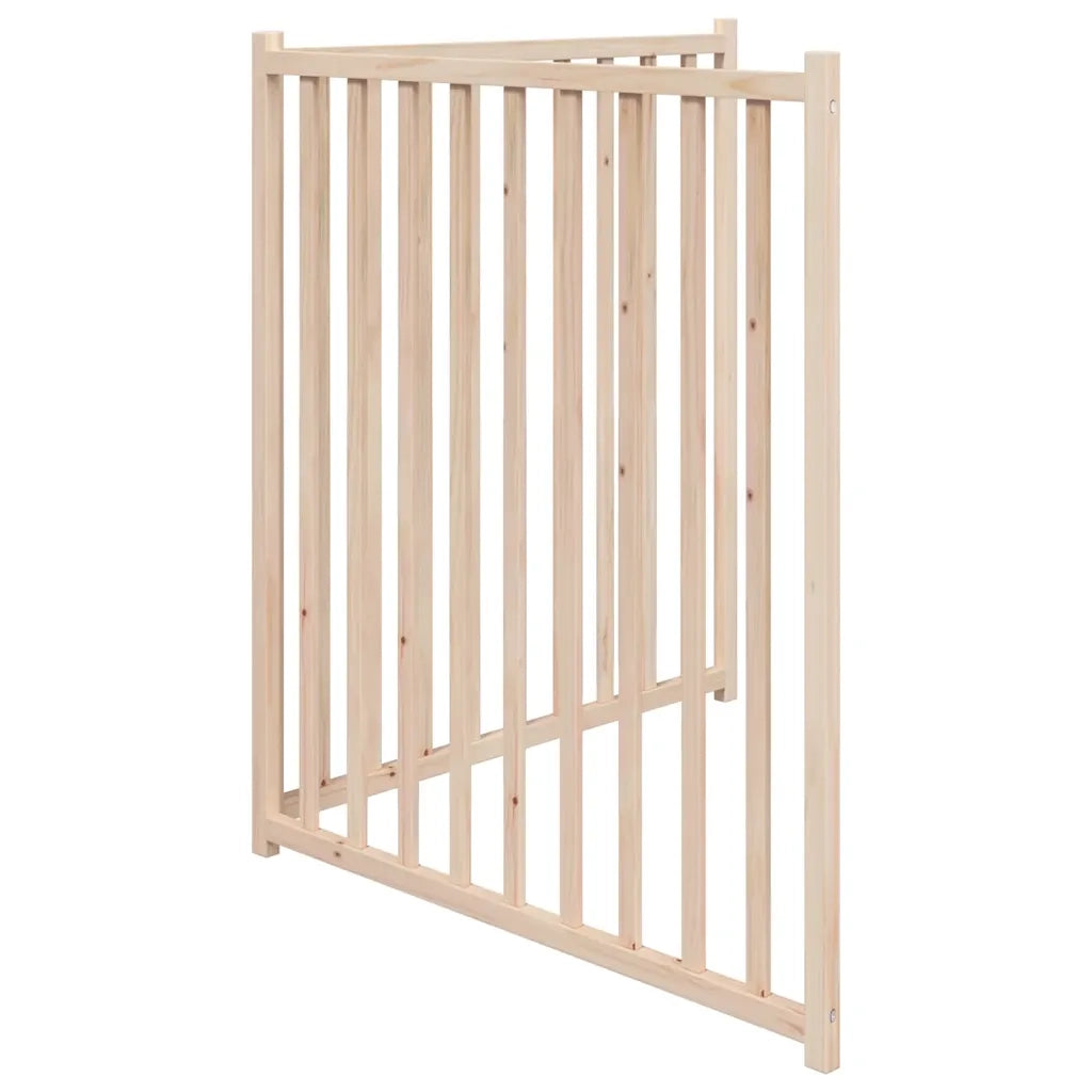 vidaXL Cancello per Cani Pieghevole 2 Pannelli 160 cm Massello Abete