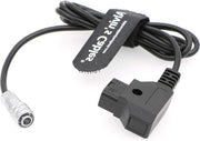 Cavo alimentazione D-Tap per Blackmagic Pocket Cinema Camera 4K - Montaggio oro V-Mount batteria - Weipu 2-pins a P-Tap 43CM