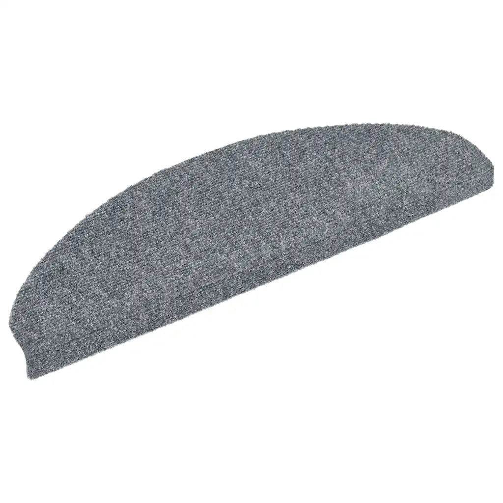 vidaXL Tappetini per scale autoadesivi 30 pz 65x21x4 cm Grigio chiaro Semicircolari Grandi