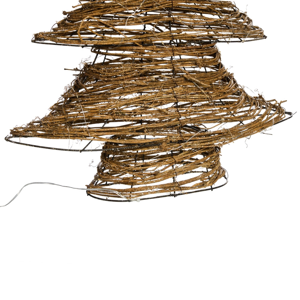 LED Decorazione Albero di Natale Oro Ferro 60 cm Luce Figura Natale 40 lampadine LED