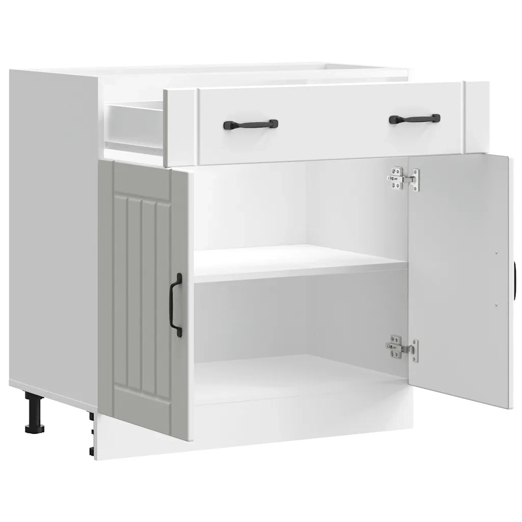 Base da Cucina Lucca Bianco in Legno Multistrato