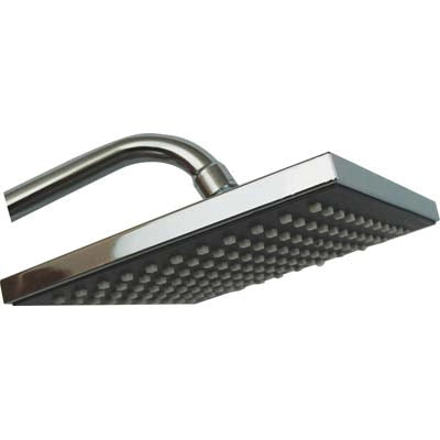 SOFFIONE DOCCIA + SNODO QUADRO  ABS CROMATO 1/2F MM 200X200