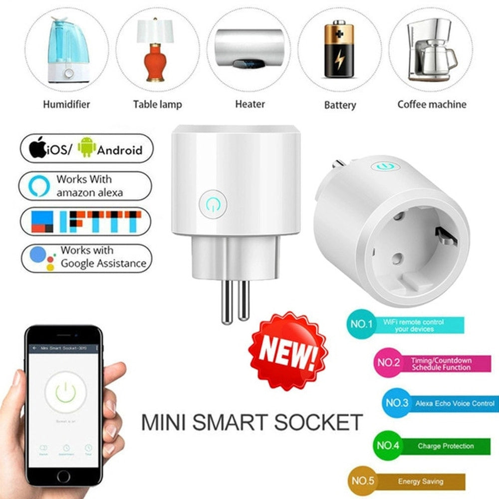 Trade Shop - Smart Plug Presa Corrente Wifi Timer Elettrodomestici Domotica Per Ios E Android -