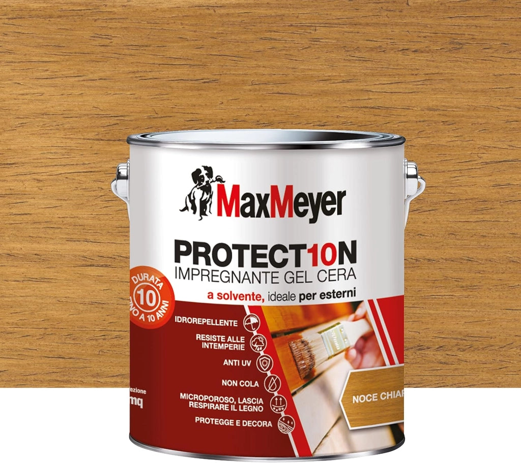 Impregnante Protettivo Legno All'acqua, Noce Chiaro, 2.5L