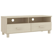 Mobile TV multimediale mensola TV credenza TV sala da pranzo soggiorno camera da letto color miele 106 x 40 x 40 cm legno massello di pino marrone 02_0027635