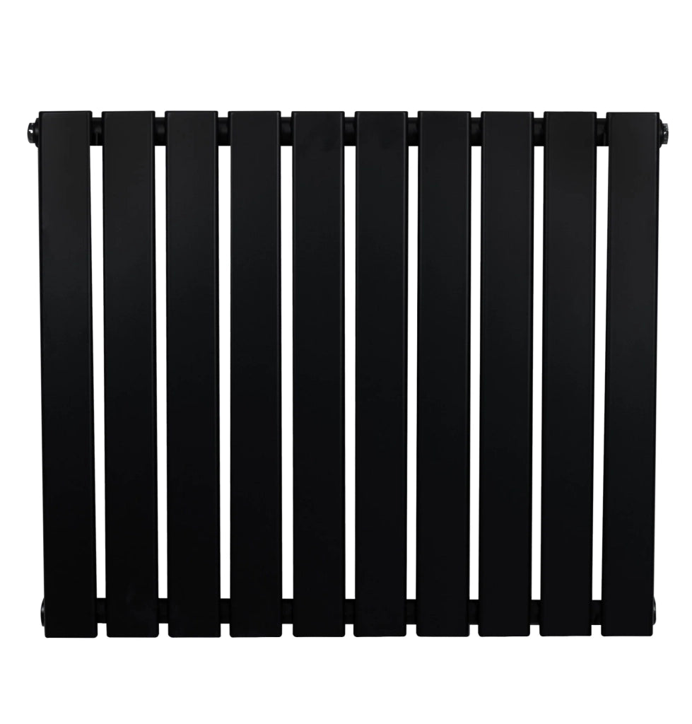 Radiatore Orizzontale Design Piatto Colonna Singola Nero 600x700 mm