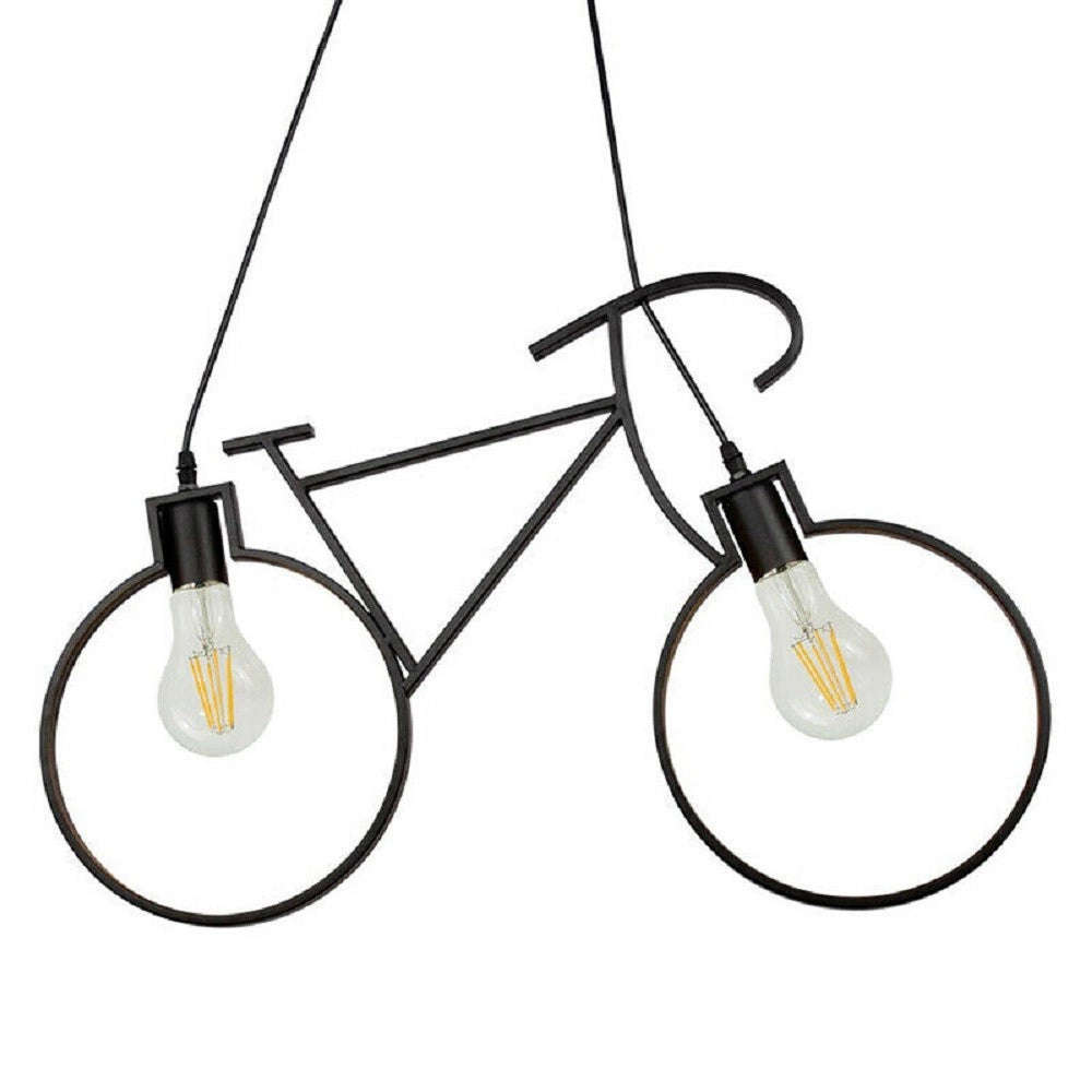 Trade Shop - Lampadario A Sospensione E27 Da Soffitto A Forma Di Bicicletta Lampada Bici A10 -