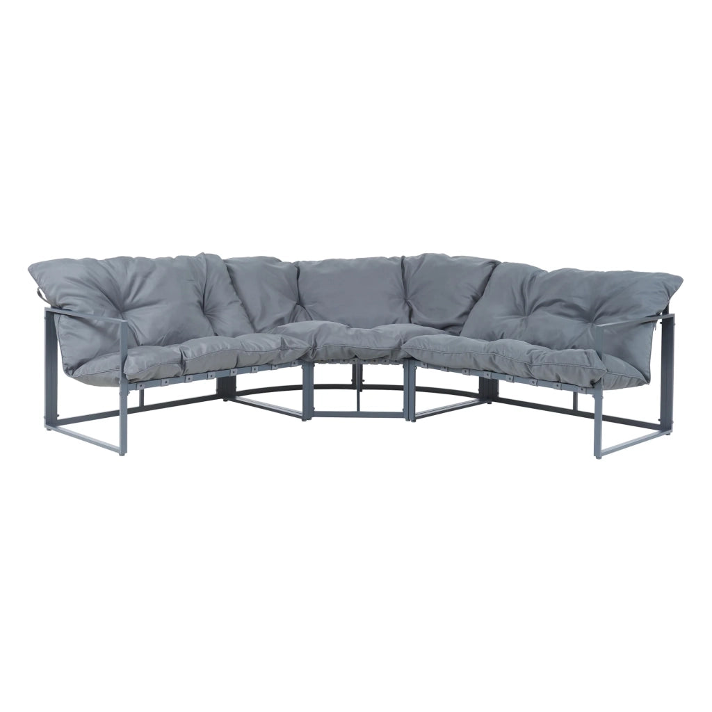 Set di mobili da giardino grigio scuro 03_0010537