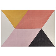Tappeto in cotone multicolore motivo a geometrico 160 x 230 cm camera da letto soggiorno ingresso