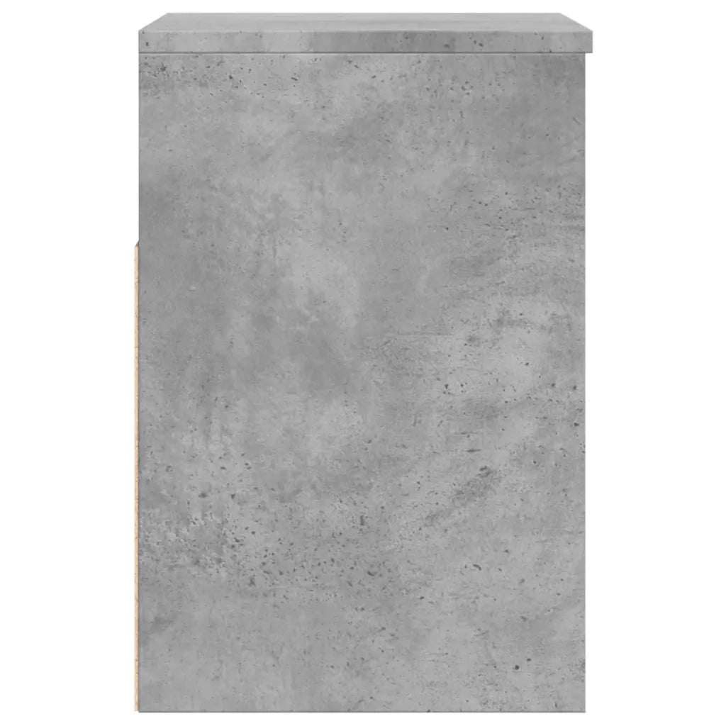Panca Portascarpe-Sgabello-Panca Scarpiera Grigio Cemento 60x30x45 cm in Truciolato