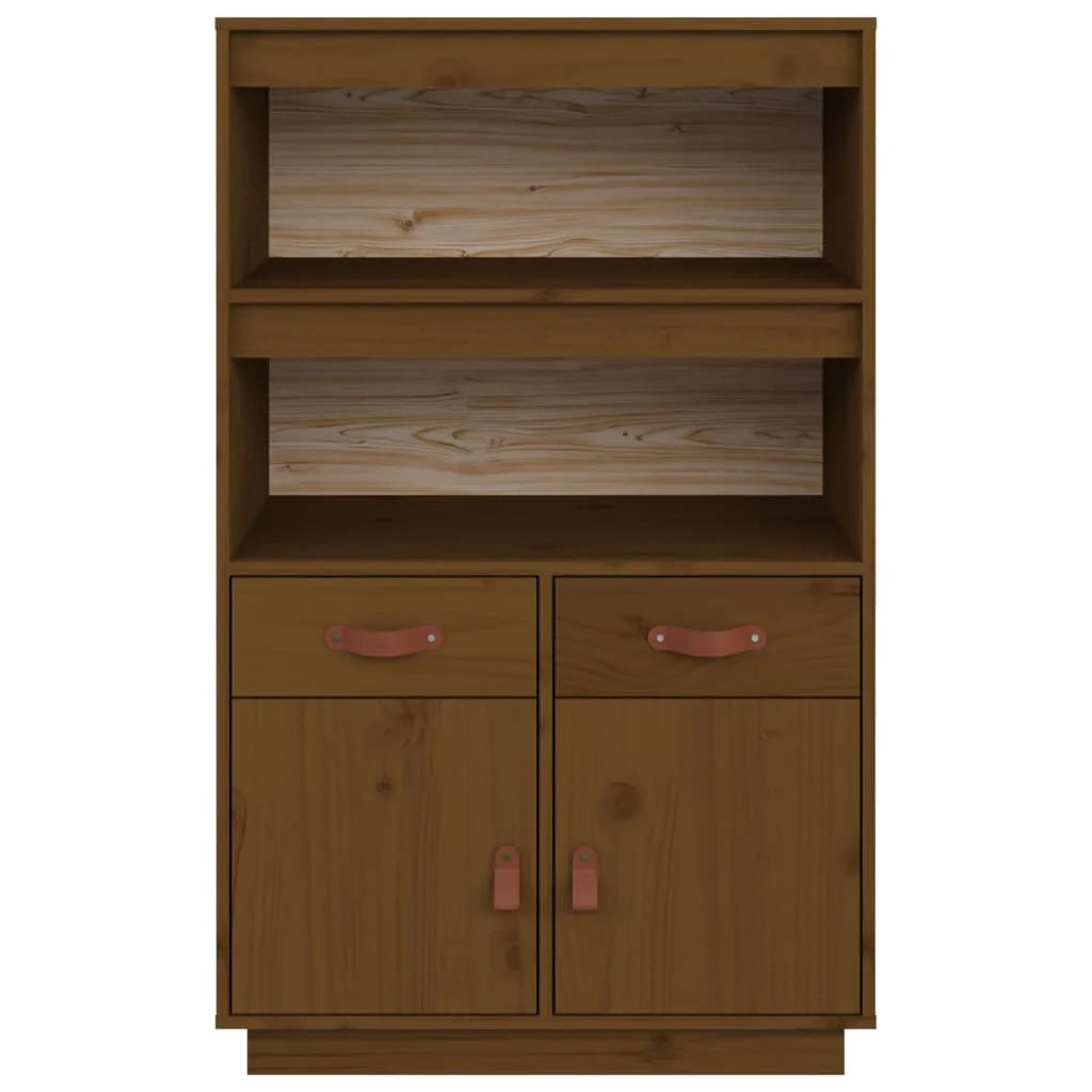 Buffet credenza cassettiera armadio mobile contenitore organizer cucina soggiorno salotto alto 67 x 40 x 108,5 cm legno di pino massiccio marrone 02_0034758