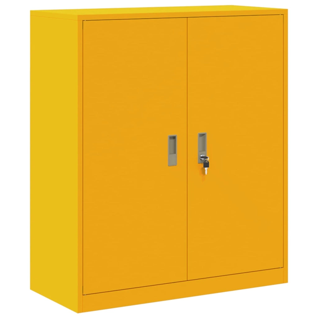 Armadio Giallo senape 90 x 40 x 105 cm Acciaio