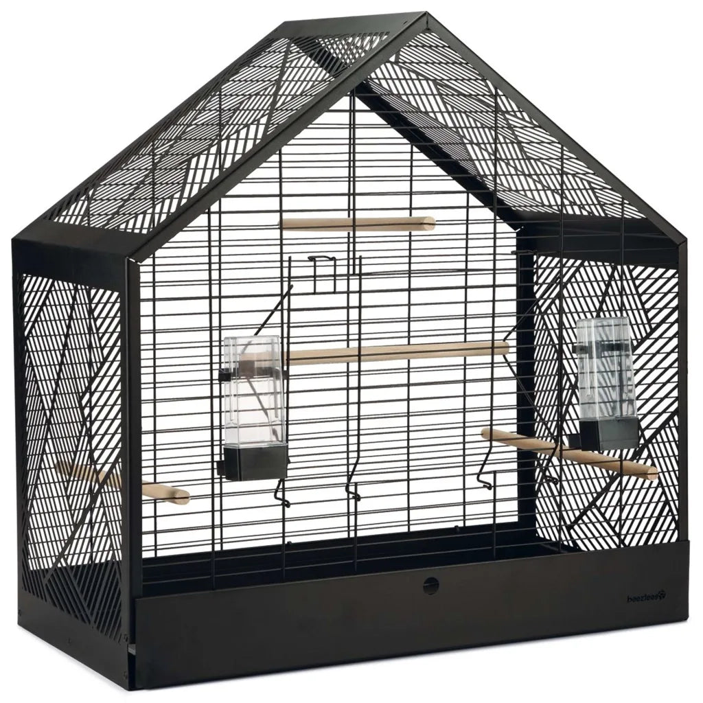 Beeztees Gabbia per Uccelli Yara Nero 71x35x70 cm in Metallo 431696